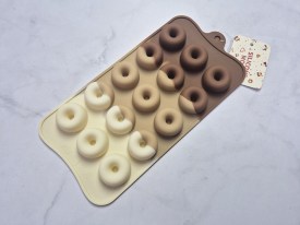 Molde silicona tricolor bombones donas